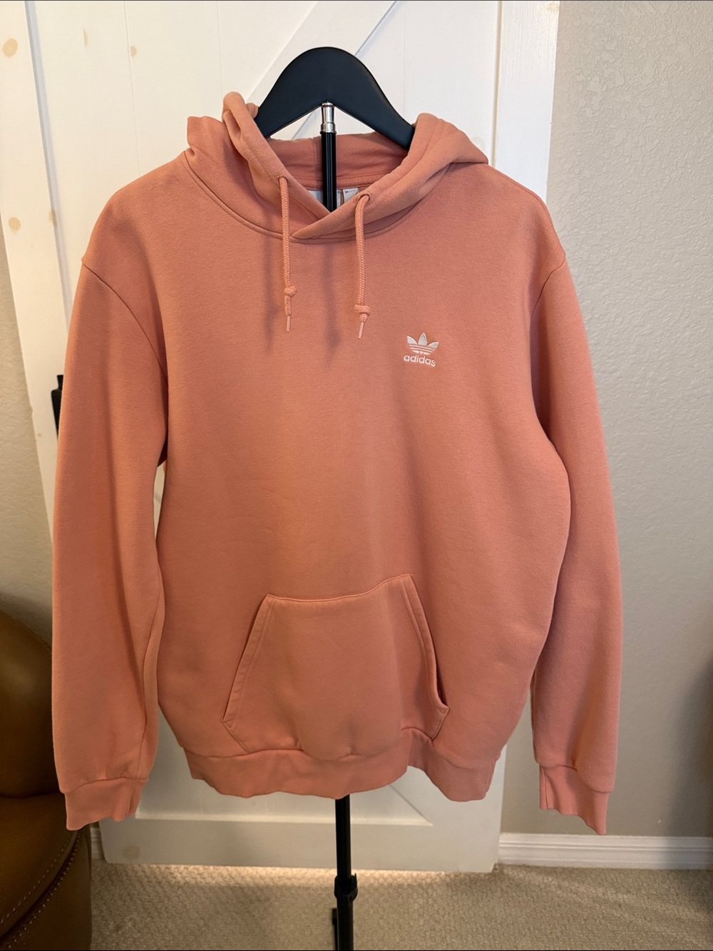 adidas Trefoil Hoodie in Dusty Rose Pink